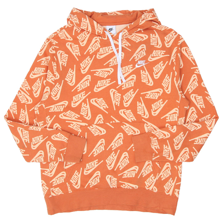 Mens Nike Embroidered All Over Print Logo Hoodie - Fashion Rerun Vintage Migration_Sweaters