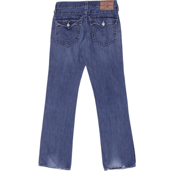 Y2K Mens True Religion Jeans Washed Blue Straight Fit Denim Made USA