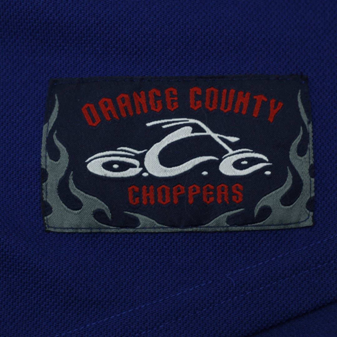 Mens Blue Orange County Choppers (OCC) Big New York Baseball Jersey