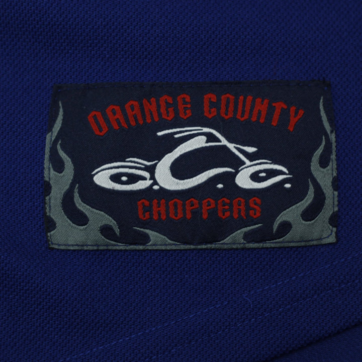 Mens Blue Orange County Choppers (OCC) Big New York Baseball Jersey