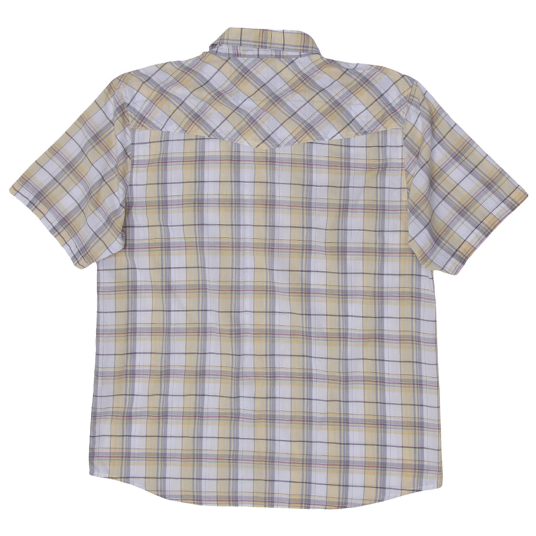 Mens Dickies Plaid Pearl Snap Button Shortsleeve Shirt
