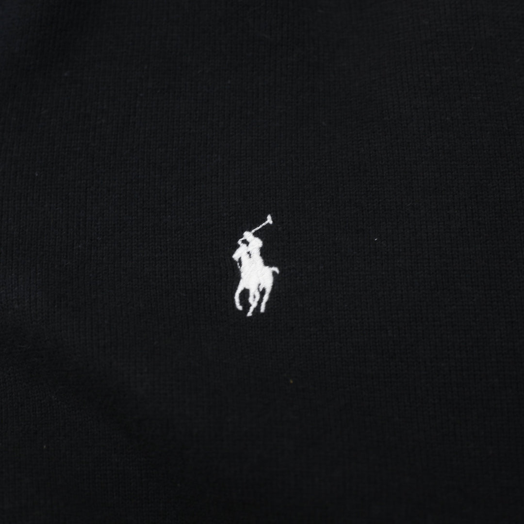 Mens Polo Ralph Lauren Black Quarter Zip Sweater Size M