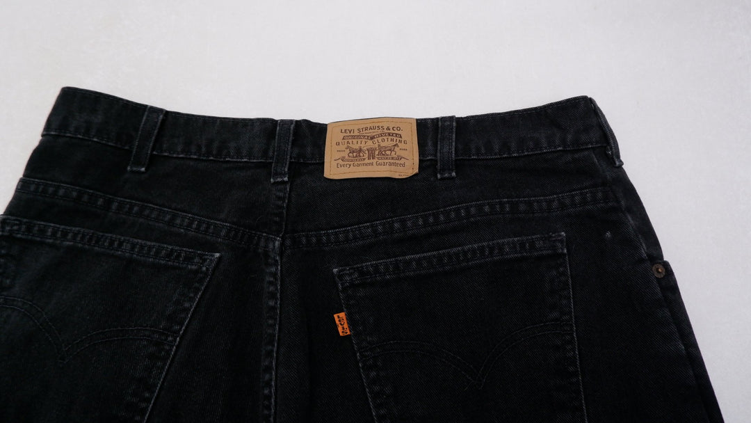 Vintage Mens Levi's 501 Black Straight Leg Denim Jeans