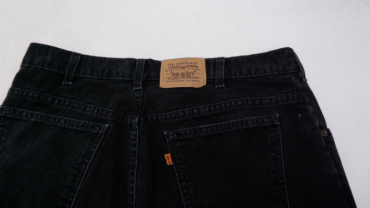 Vintage Mens Levi's 501 Black Straight Leg Denim Jeans
