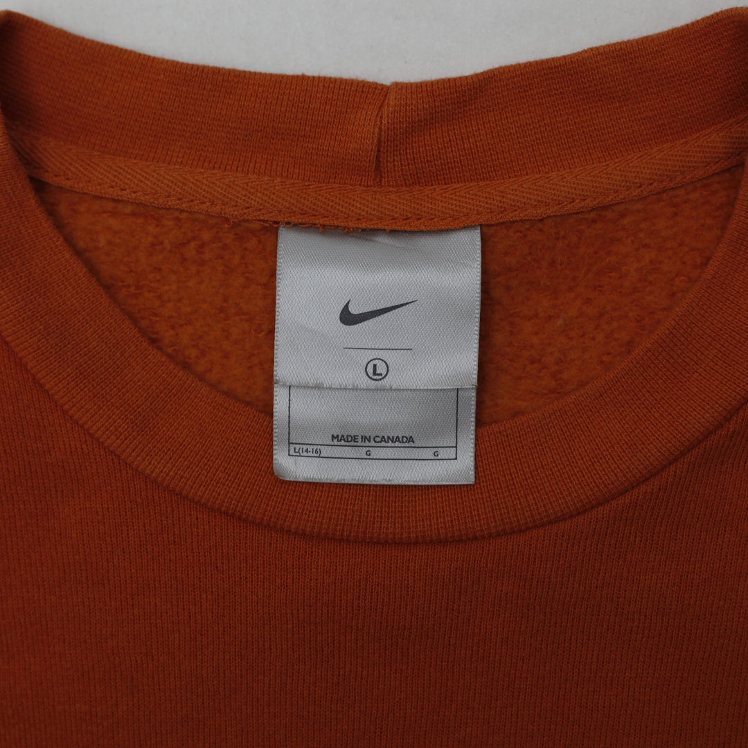 Vintage Ladies 90s Embroidered Nike Swoosh Logo Sweatshirt Size L | Migration_Hoodies & Sweatshirts - Back Vi | Fashion Rerun