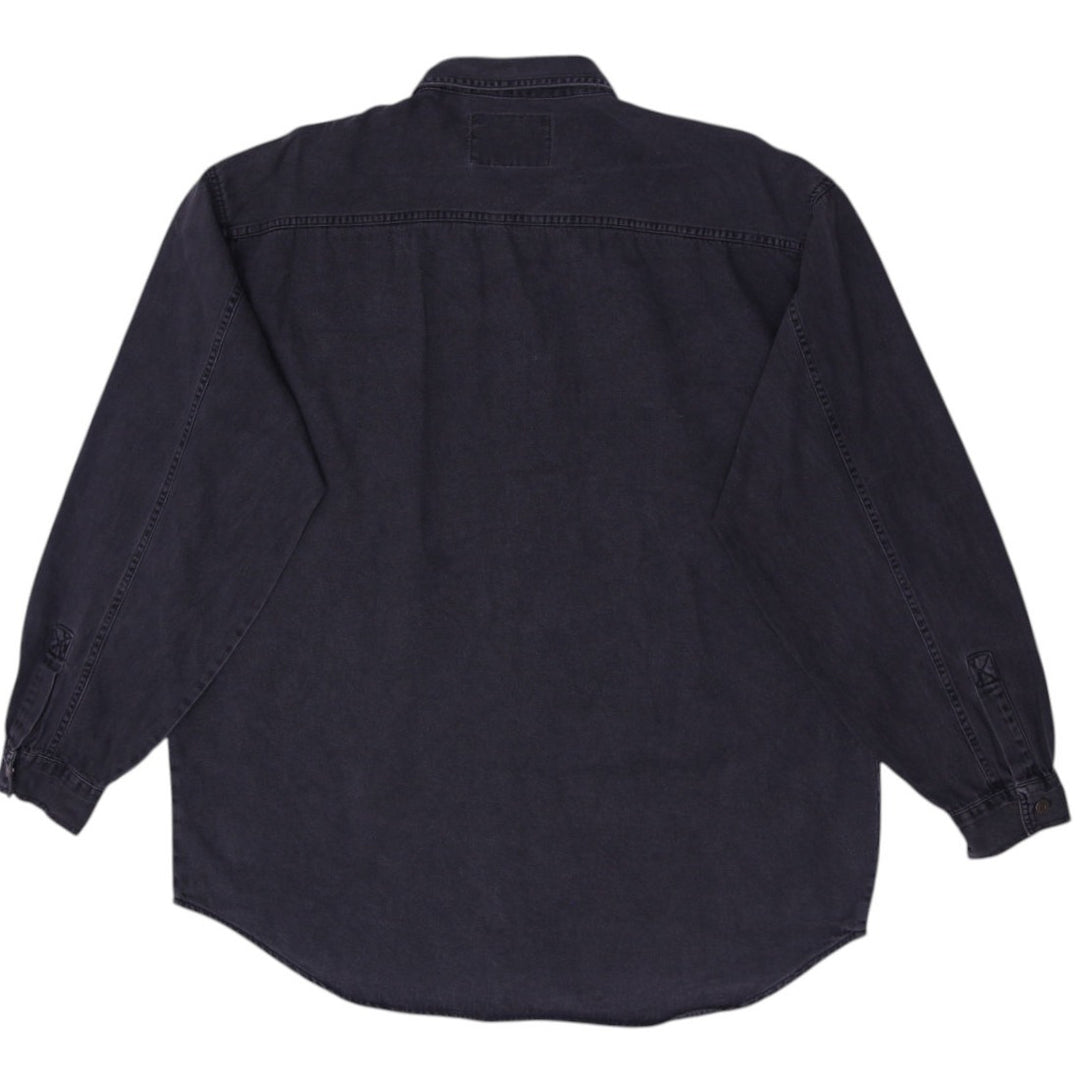 Vintage Levi's Men's Black Denim Long Sleeve Overshirt Size XL