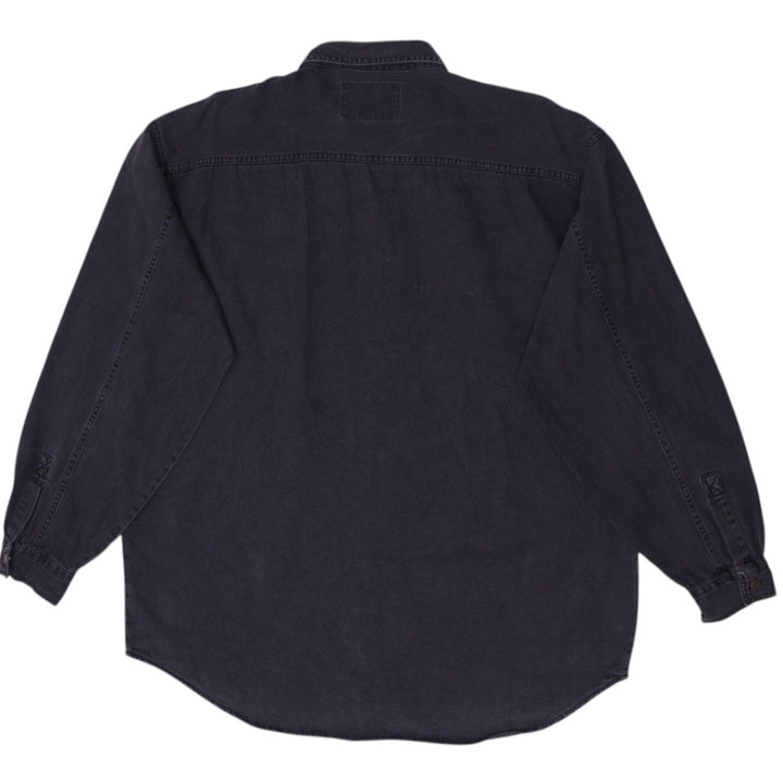 Vintage Levi's Men's Black Denim Long Sleeve Overshirt Size XL