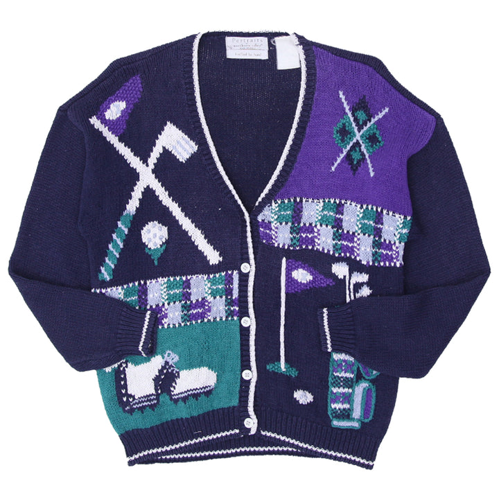 Vintage Portraits by Northern Isles Knitted By Hand Golf Cardigan Ladies - Fashion Rerun Vintage Migration_Sweaters