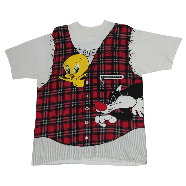 Vintage Looney Tunes All Over Print Wrap Around 1996 T-Shirt