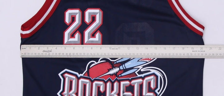 Vintage 90s Houston Rockets Clyde Drexler Champion Basketball Jersey Made in USA | Migration_Jerseys - View 6 | Fashion Rerun