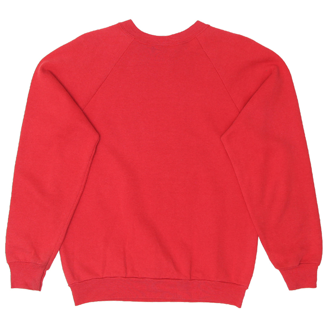 Vintage 90's San Francisco 49 Ers Red Sweatshirt by Fruit of the Loom Made in USA Size L - Fashion Rerun Vintage Migration_Sweaters