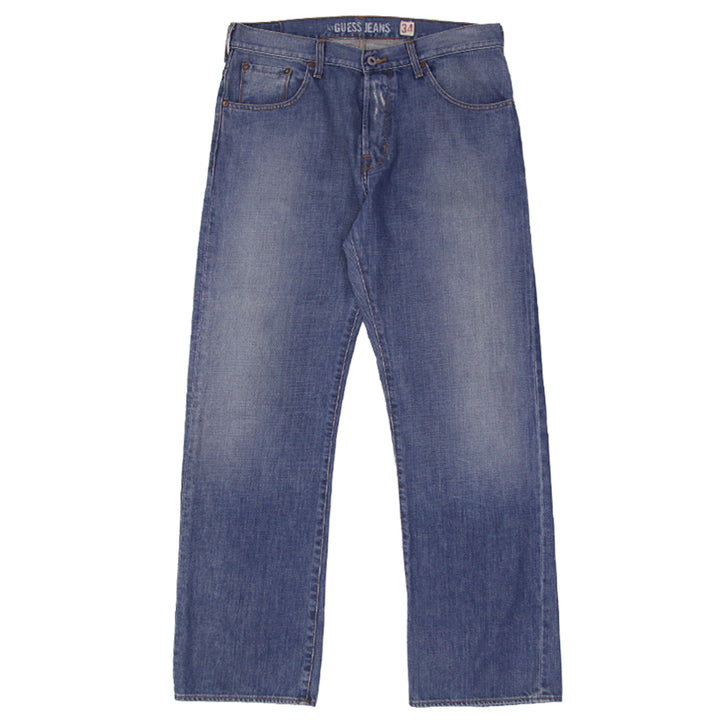 Mens Guess Button Fly Straight Leg Jeans