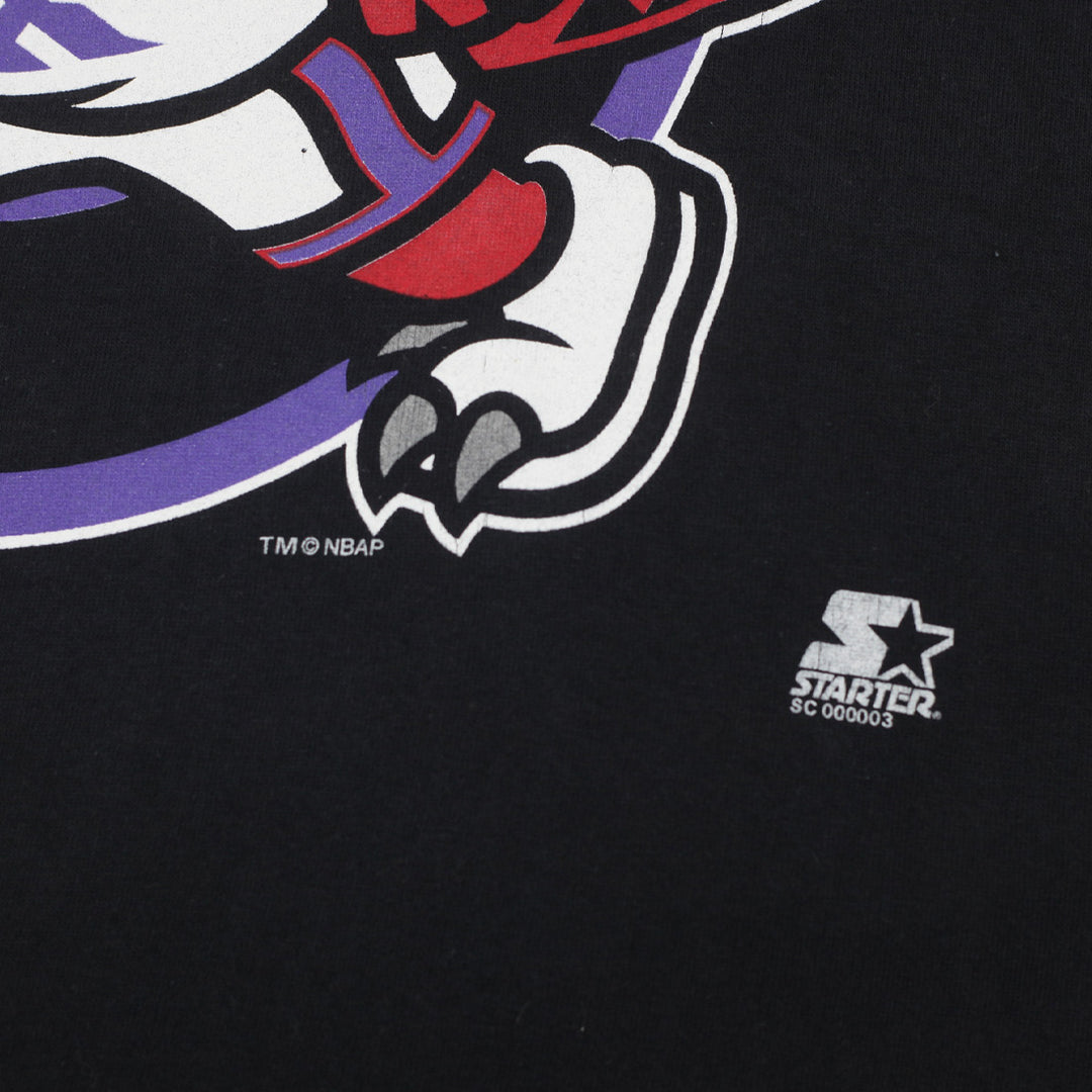 Vintage Starter NBA Toronto Raptors T-Shirt Single Stitch, Black - Fashion Rerun Vintage Migration_T-Shirt