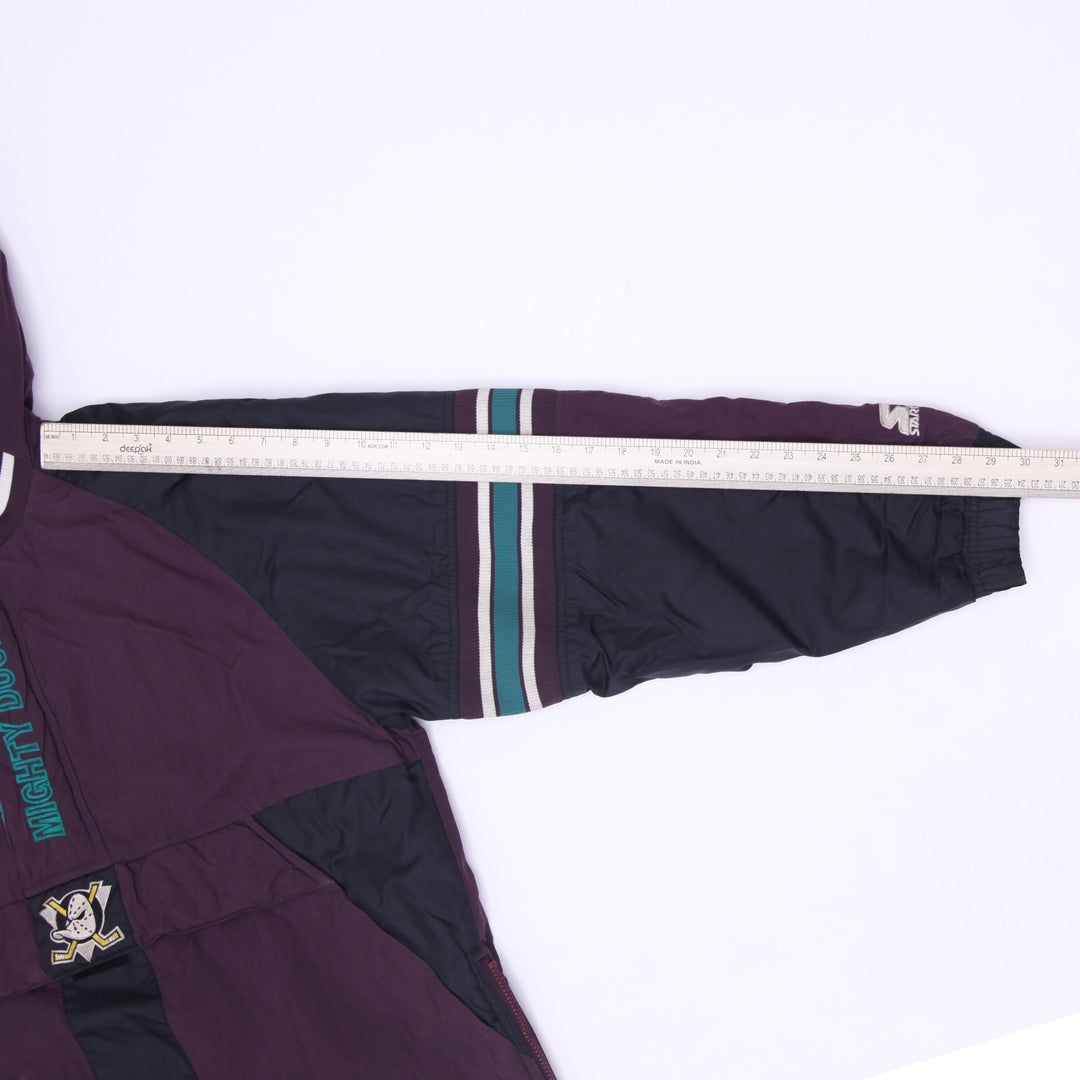 Vintage 90s Starter Mighty Ducks Anaheim Half Zip Puffer Jacket Size  XL