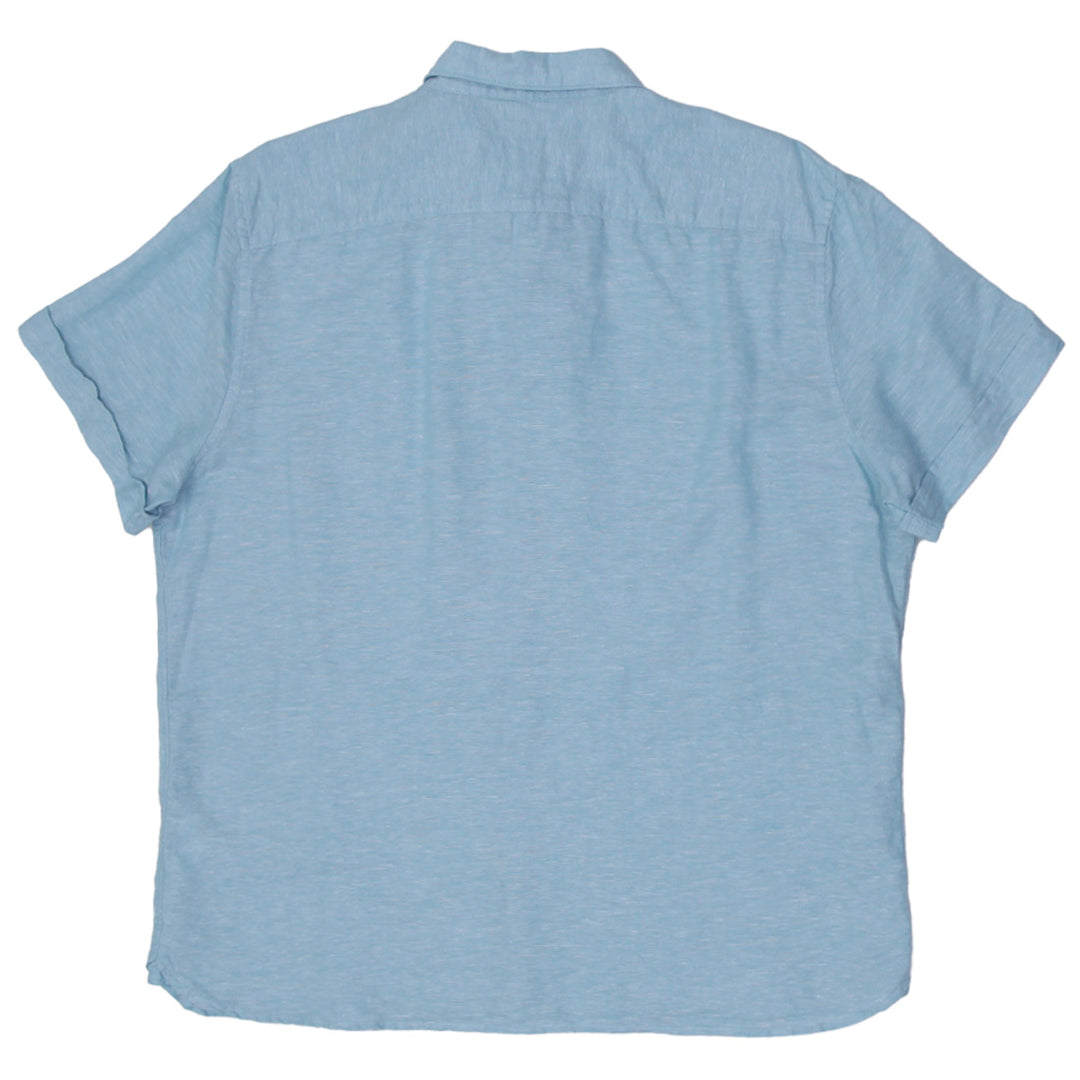 Mens Perry Ellis Linen Blend Short Sleeve Shirt