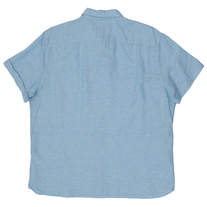 Mens Perry Ellis Linen Blend Short Sleeve Shirt