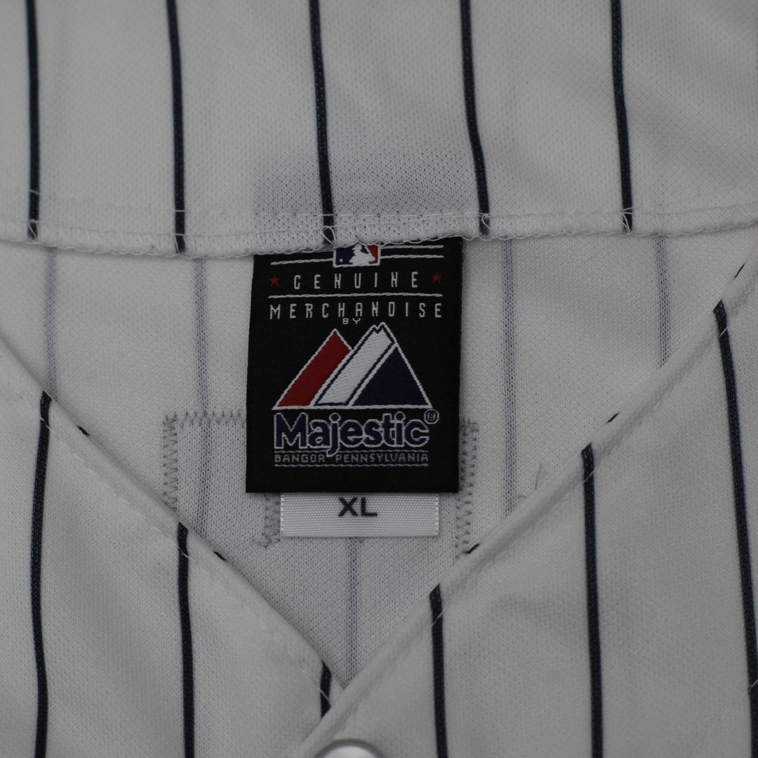Majestic Chicago White Sox Flowers #21 Pinstripe Jersey Size XL | Migration_Jerseys - Back View | Fashion Rerun