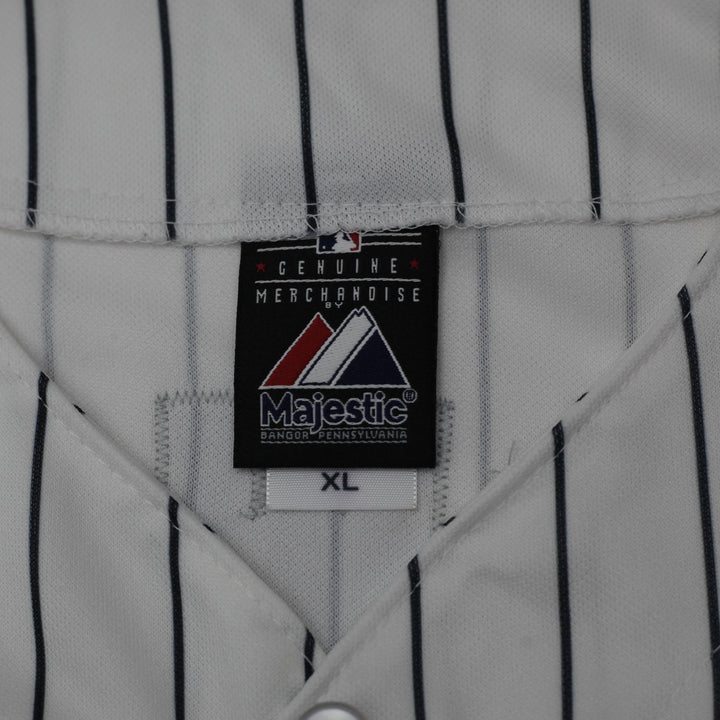 Majestic Chicago White Sox Flowers #21 Pinstripe Jersey Size XL | Migration_Jerseys - Back View | Fashion Rerun