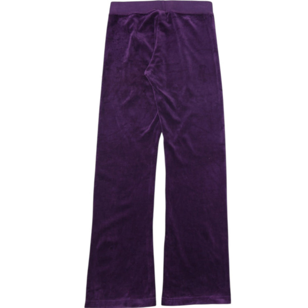 Y2K Ladies Velour Flared Tracksuit Pants Made in USA Size M