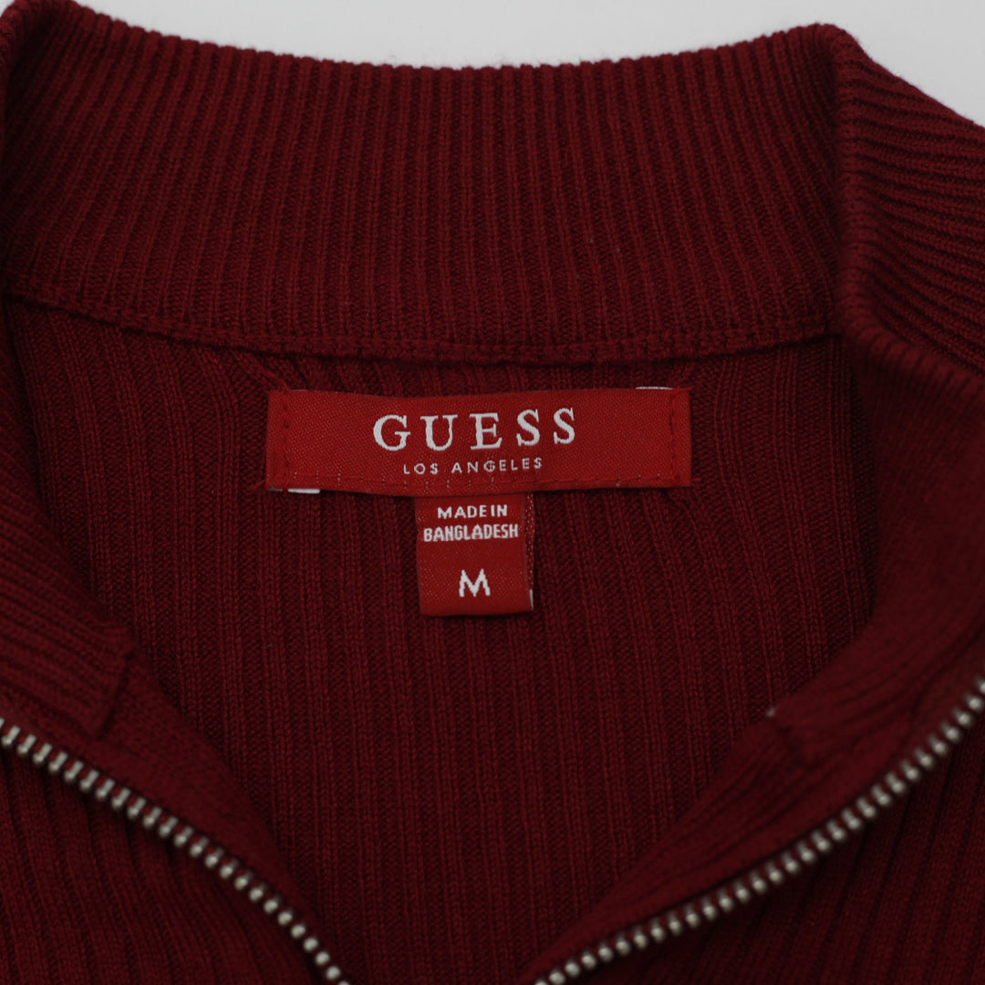 Y2K Guess Logo Ribbed Full-Zip Top Size M | Migration_Y2K Tops - Back View | Fashion Rerun