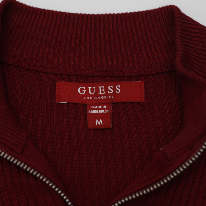 Y2K Guess Logo Ribbed Full-Zip Top Size M | Migration_Y2K Tops - Back View | Fashion Rerun