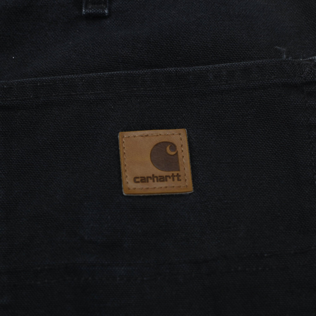 Mens 2014 Carhartt B11 BLK Carpenter Pants Canvas Dungarees Loose 36x32