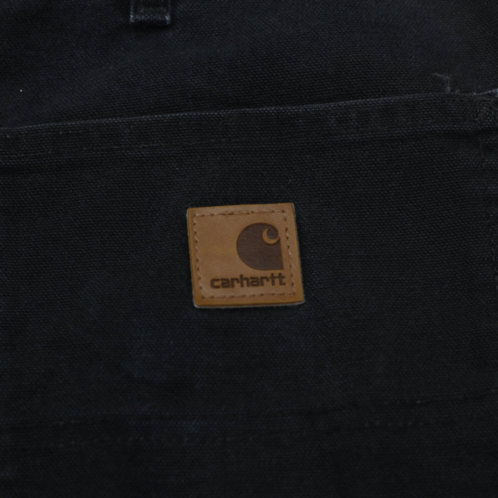Mens 2014 Carhartt B11 BLK Carpenter Pants Canvas Dungarees Loose 36x32