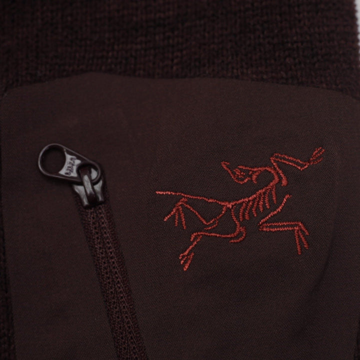 Ladies Arc'teryx Jacket Maroon Full Zip Fleece Polartec