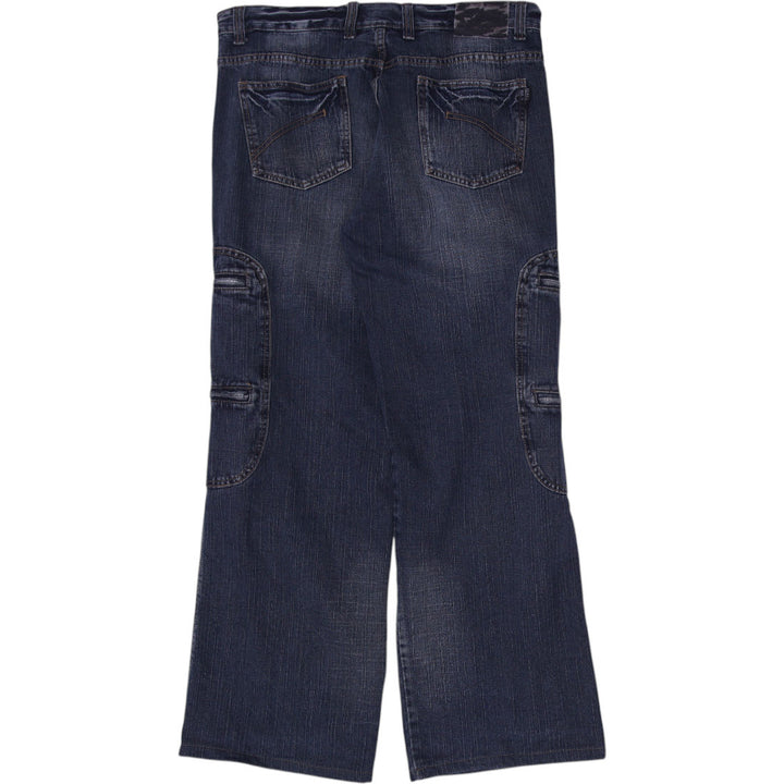 Mens Workwear Utility Cargo Denim Pants Size 54 | Migration_Pants - Side View | Fashion Rerun
