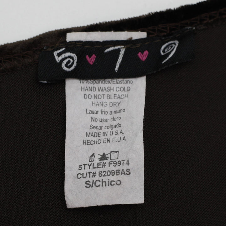 Y2K Ladies 5-7-9 Y2K Patchwork Velvet Tunic Top Whimsigoth Handkerchief Size S