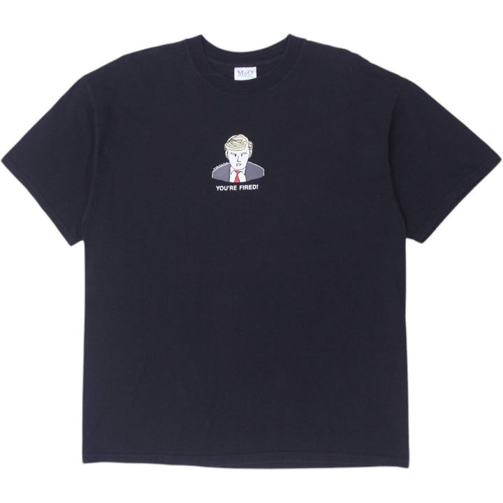 Vintage 2004 The Apprentice Donald Trump "You're Fired!" Logo XL Black T-Shirt