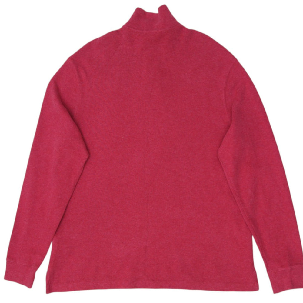 Mens Polo Ralph Lauren Quarter Zip Red Knitted Sweater XL | Migration_Knitwear & Sweaters - Side View | Fashion Rerun