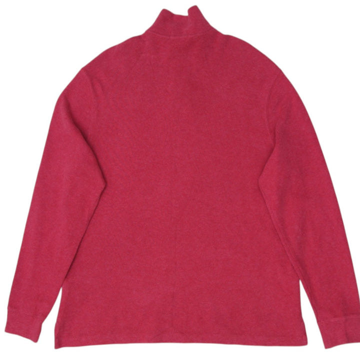 Mens Polo Ralph Lauren Quarter Zip Red Knitted Sweater XL | Migration_Knitwear & Sweaters - Side View | Fashion Rerun
