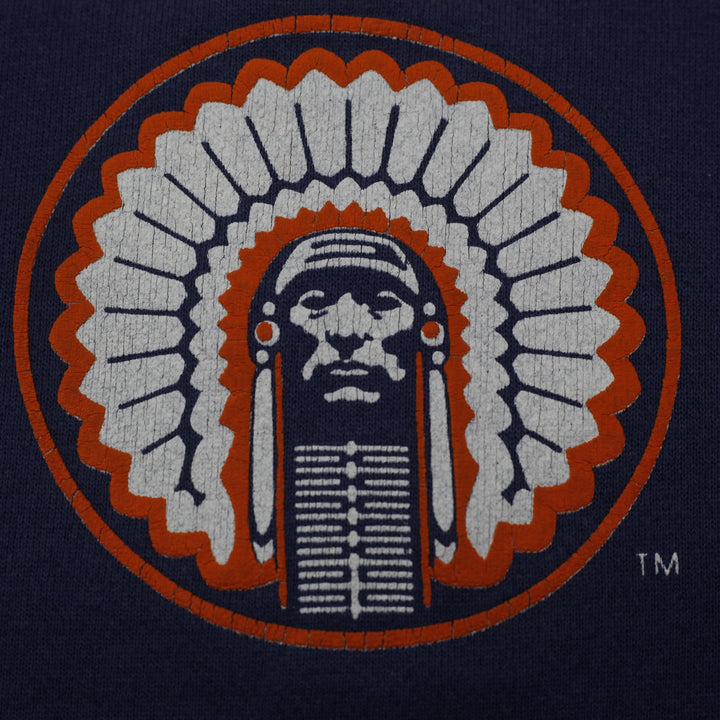 Vintage 90s Illinois Fighting Illini Chief Illiniwek Sweatshirt Size L