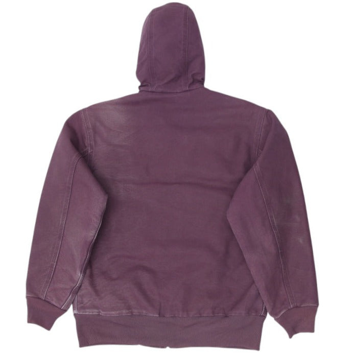 Ladies Carhartt WJ130 DPM Purple Duck Canvas Hooded Quilt Lined Jacket M