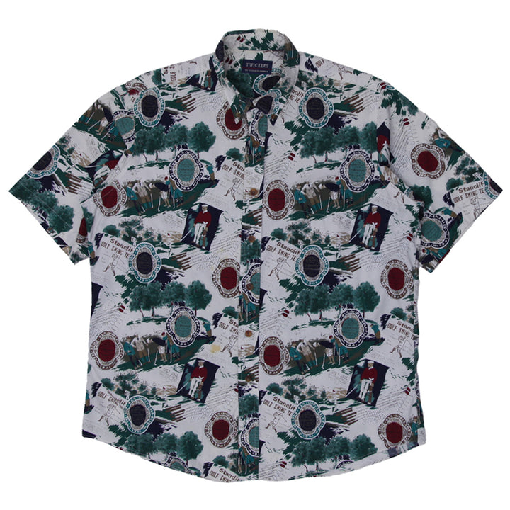 Vintage Twickers Golf Theme Hawaiian Shirt-Made in USA Size L - Fashion Rerun Vintage Migration_Shirt