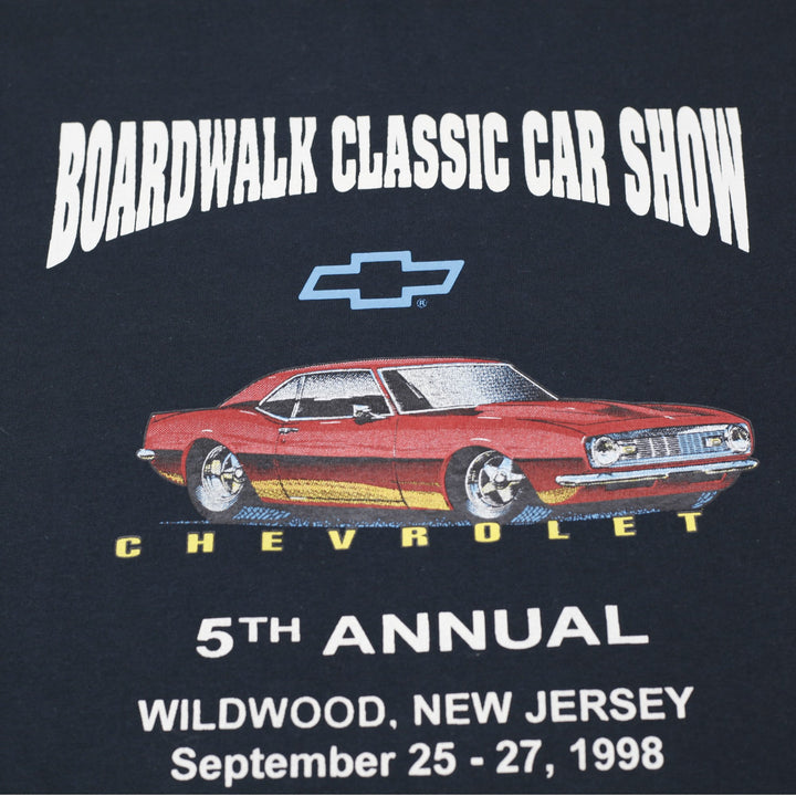 Vintage Mens 90s Jerzees Boardwalk Classic Car Show Chevrolet Wildwood NJ