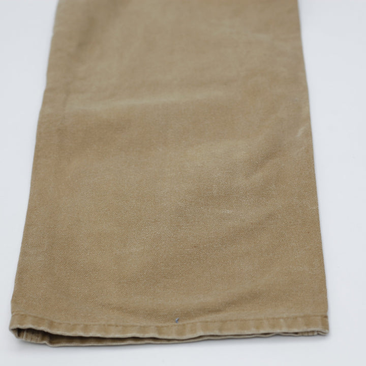 Mens Carhartt B136 Double-Knee Carpenter Pants Distressed Brown Washed Duck