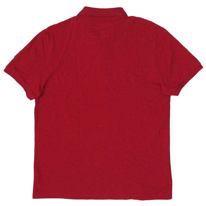 Mens Embroidered Guess Logo Red Polo T-Shirt