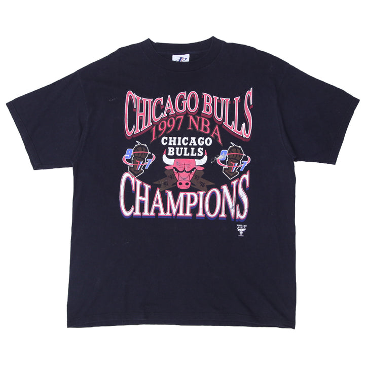 1997 Vintage Chicago Bulls NBA Champion T-Shirt Black Logo Athletic XL - Fashion Rerun Vintage Migration_T-Shirt