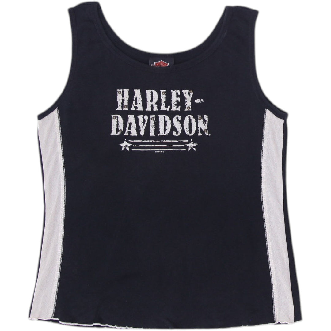 Y2K Ladies Harley Davidson Graphic Logo Tank Top Size M | Migration_Y2K Tops | Fashion Rerun