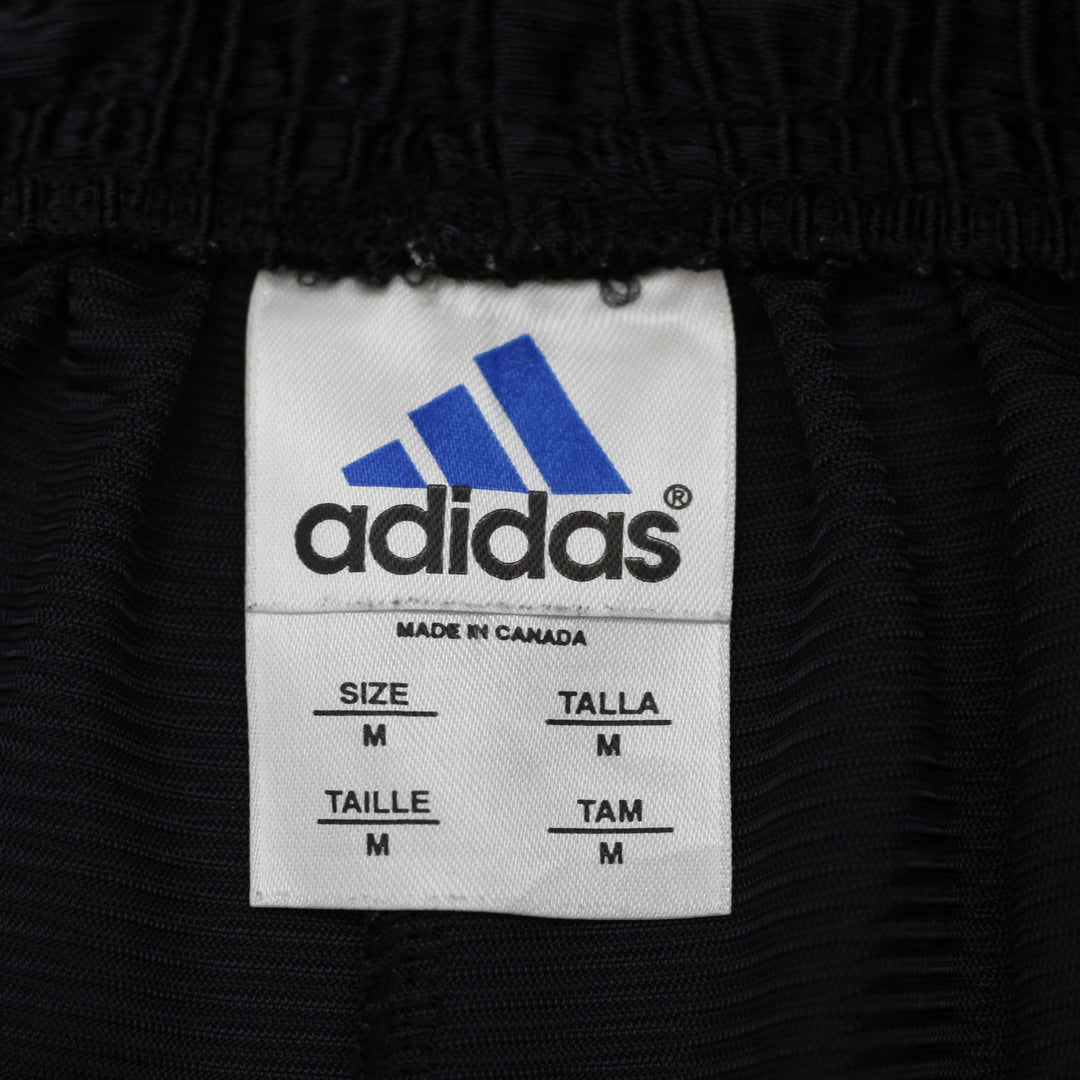 Vintage Adidas 3-Stripe Soccer Shorts Medium Black Yellow Nylon 2005