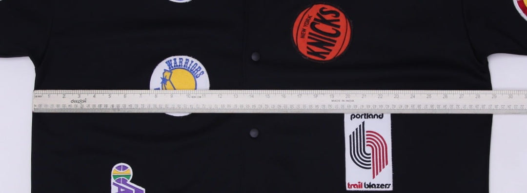 Vintage 2000s Majestic NBA Jersey Team Logo Patches Shirt Size XXL | Migration_Jersey - View 6 | Fashion Rerun