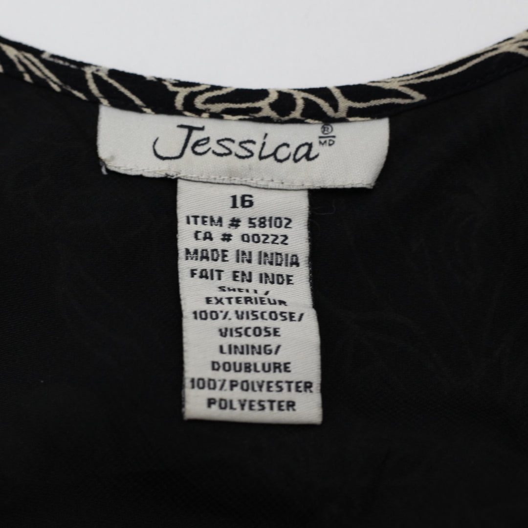 Y2K Ladies Jessica Floral Black Long Dress Viscose Sleeveless