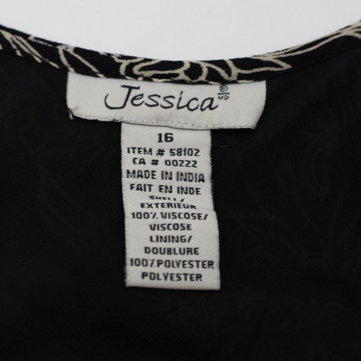 Y2K Ladies Jessica Floral Black Long Dress Viscose Sleeveless