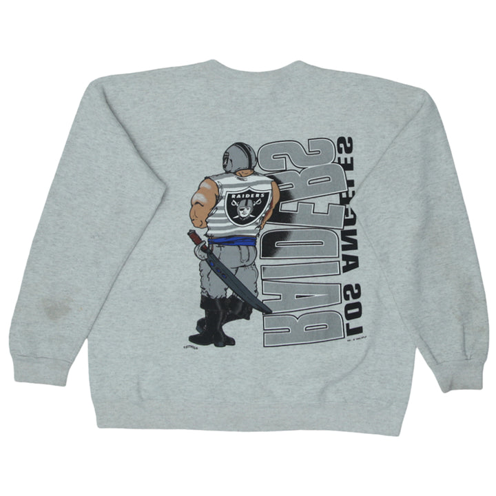 Vintage 1994 Nutmeg Mills Los Angeles Raiders Crewneck Sweatshirt Size XL Made In USA - Fashion Rerun Vintage Migration_Sweaters