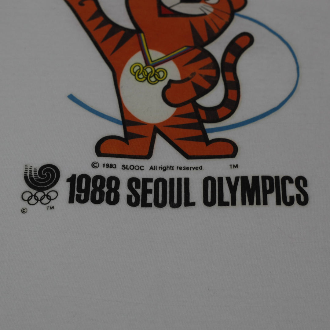 Vintage 1988 Grand Prix Seoul Olympics Graphic T-Shirt Size XL