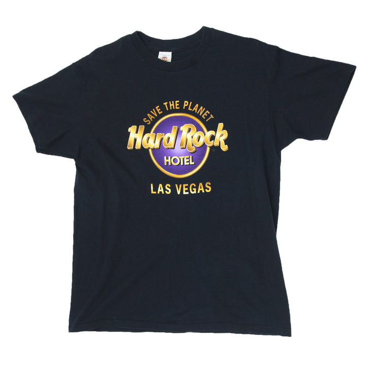 Vintage Hard Rock Cafe Shirt Large Save The Planet Las Vegas Single Stitch USA