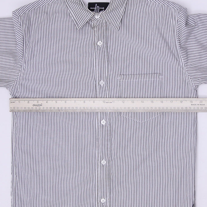 Vintage 90s Stussy Pinstripe Thermolite Lined Button Up Shirt Size S