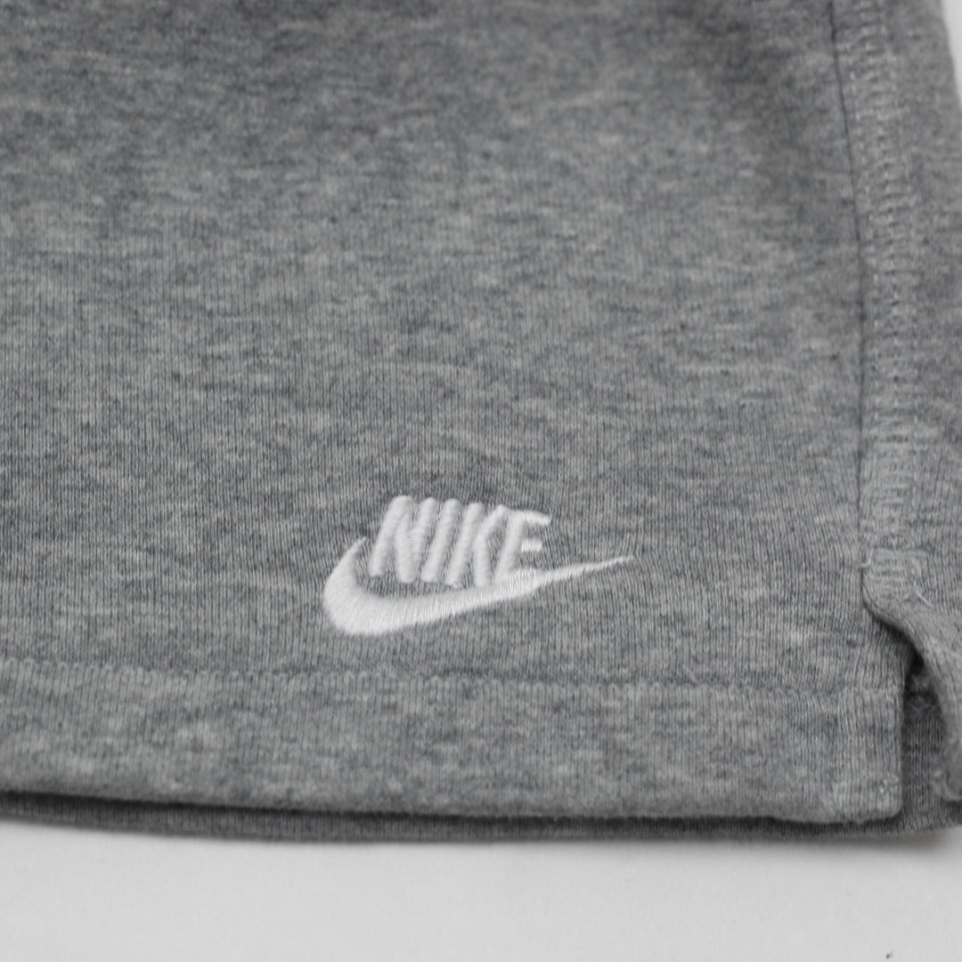 Nike Club French Terry Flow Shorts Dark Grey Heather Drawstring Sweat Shorts L